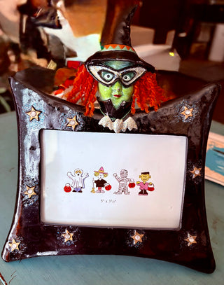 Halloween Witch Decorative Photo Frame, 5 x 3.5 in