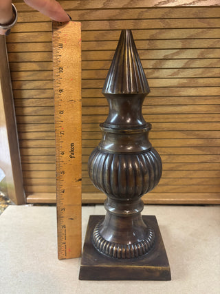 Vintage Metal (possible Bronze/ Brass)Fluted Finial