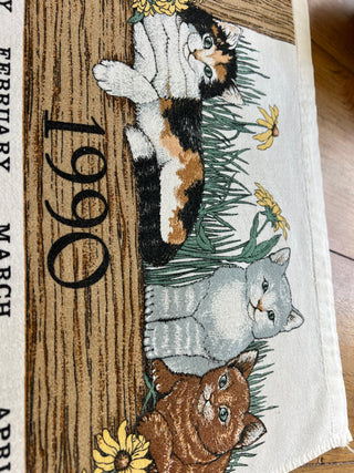 1990 Cat Calendar Linen