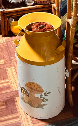 Merry Mushroom Inspired Milk Can