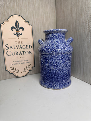 Rustic Farmhouse Stoneware Crock with Handles