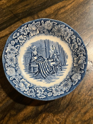 Liberty Blue Betsy Ross Fruit Dessert Bowl