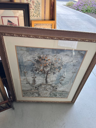 Ornate Framed Citrus Tree Drawing Wall Art - 36.5" x 33"