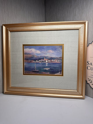 Vintage Custom Ornate Solid Wood Frame with Renoir Art Book Plate (16.25" x 14.25")
