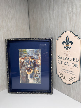 Custom Color-Drenched Frame with Renoir Art Book Page Print