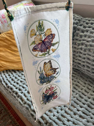 Butterfly Crosstitch Wall Hanging