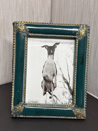 Miniature Baroque Green & Gold Enamel Picture Frame