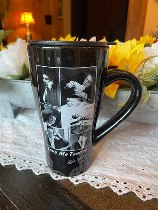 Elvis Presley “Love Me Tender” Ceramic Travel Mug with Lid