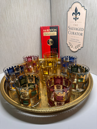 Set of 8 MCM West Virginia Glass "Henry VIII" Lowball Glasses - Set of 8