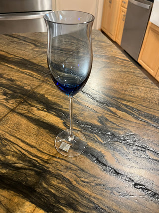 Mikasa Blue Tulip Shaped Stemware