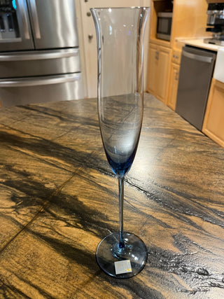 Mikasa Tulip Shaped Blue Champagne Flute