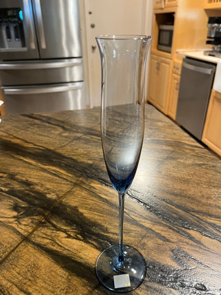 Mikasa Tulip Shaped Blue Champagne Flute
