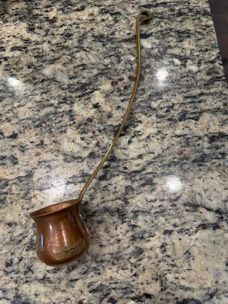 copper ladel vintage patina brandy ladle