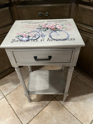 Custom Designed Bicyclettes Side Table