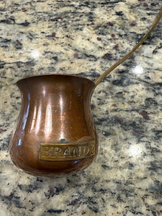copper ladel vintage patina brandy ladle