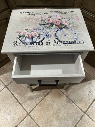Custom Designed Bicyclettes Side Table