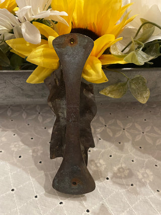 Vintage Cast Iron Scottish Bagpiper Door Knocker