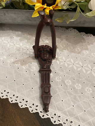 Vintage Cast Iron Classical Lady Door Knocker