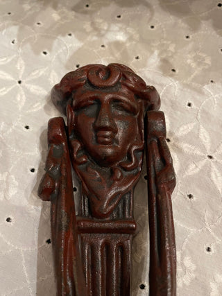 Vintage Cast Iron Classical Lady Door Knocker