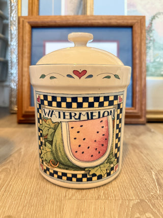 Fruit Canister Set – Apples, Peaches, Pears & Watermelon