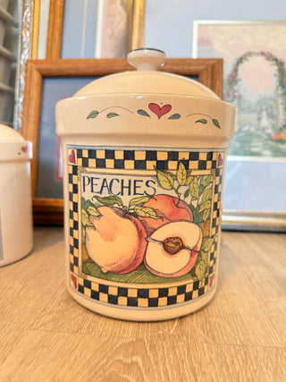 Fruit Canister Set – Apples, Peaches, Pears & Watermelon