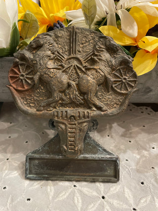 Vintage Western Horse Door Knocker | Cast Metal Ranch Architectural Hardware | Cabin & Lodge Decor