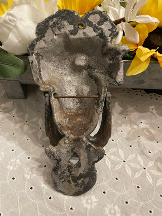 Vintage Medusa Style Cast Iron Door Knocker | Classical Maiden Architectural Salvage