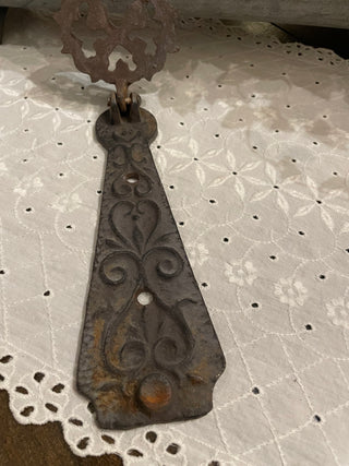 Antique Victorian Eastlake Cast Iron Door Knocker | Gothic Architectural Salvage | Late 1800s