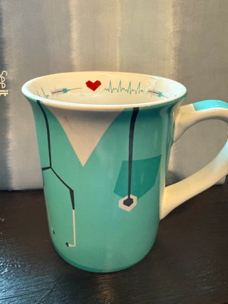 Nurse coffee cup call the shots