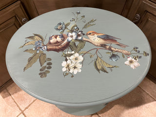 Custom Designed Sage Bird w/Nest Side Table