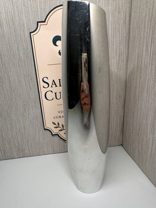Vintage 1998 Nambe Spiral Columnar Vase 6191 Asymmetrical Bud Vase Lisa Smith