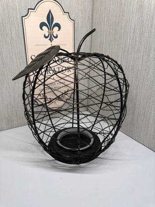 Metal Wire Apple Candle Holder