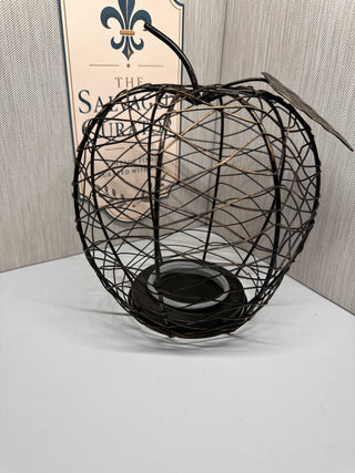 Metal Wire Apple Candle Holder