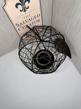 Metal Wire Apple Candle Holder