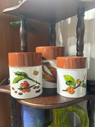 Brown Top Canister Set