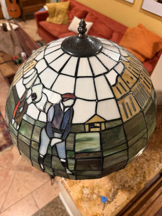 Golf Tiffany Style Table Lamp / Very Heavy  VV