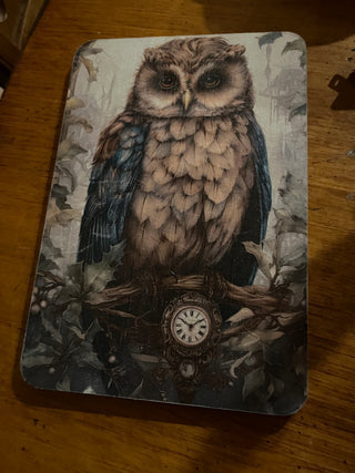 Custom Made Reversible Owl and Birds on a Branch Wooden Decor