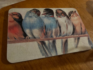 Custom Made Reversible Owl and Birds on a Branch Wooden Decor