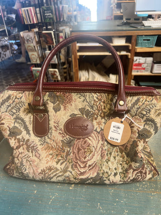 Maroon tapestry bag