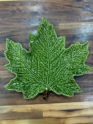Fall Leaf Plate Green