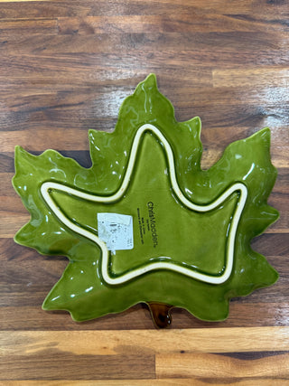 Fall Leaf Plate Green