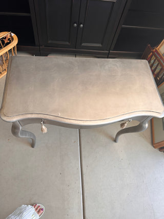 Pair of Hooker Furniture Cynthia Rowley Silver Leaf Nightstands