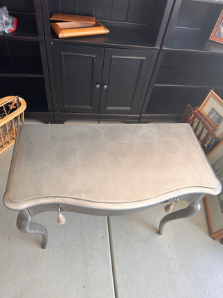 Pair of Hooker Furniture Cynthia Rowley Silver Leaf Nightstands
