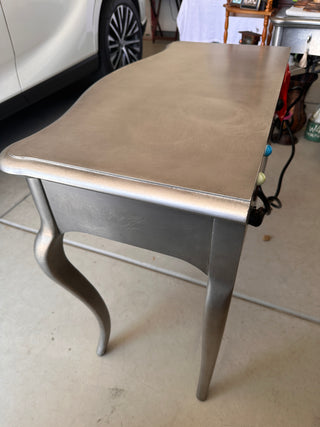 Pair of Hooker Furniture Cynthia Rowley Silver Leaf Nightstands
