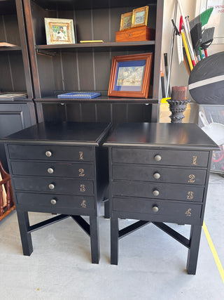 Rare Pair of Vintage Pottery Barn Multi-Game Side Tables - 100% Complete Set