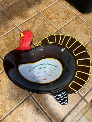 Vintage Turkey Casserole Dish with Recipe