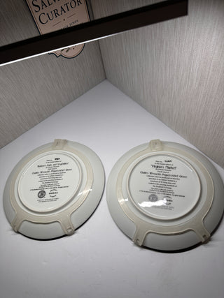 Set of 2 Charles Wysocki Peppercricket Grove Collector Plates