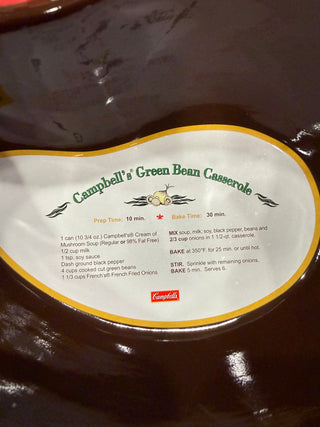 Vintage Turkey Casserole Dish with Recipe