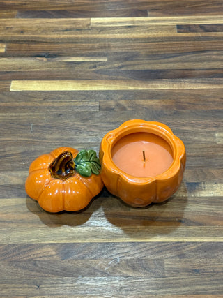 Fall Ceramic Pumpkin Candle-Pumpkin Spice
