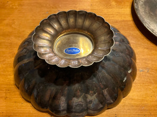 Reed And Barton Silver Plated Oval Fluted Pedestal Footed  Bowl